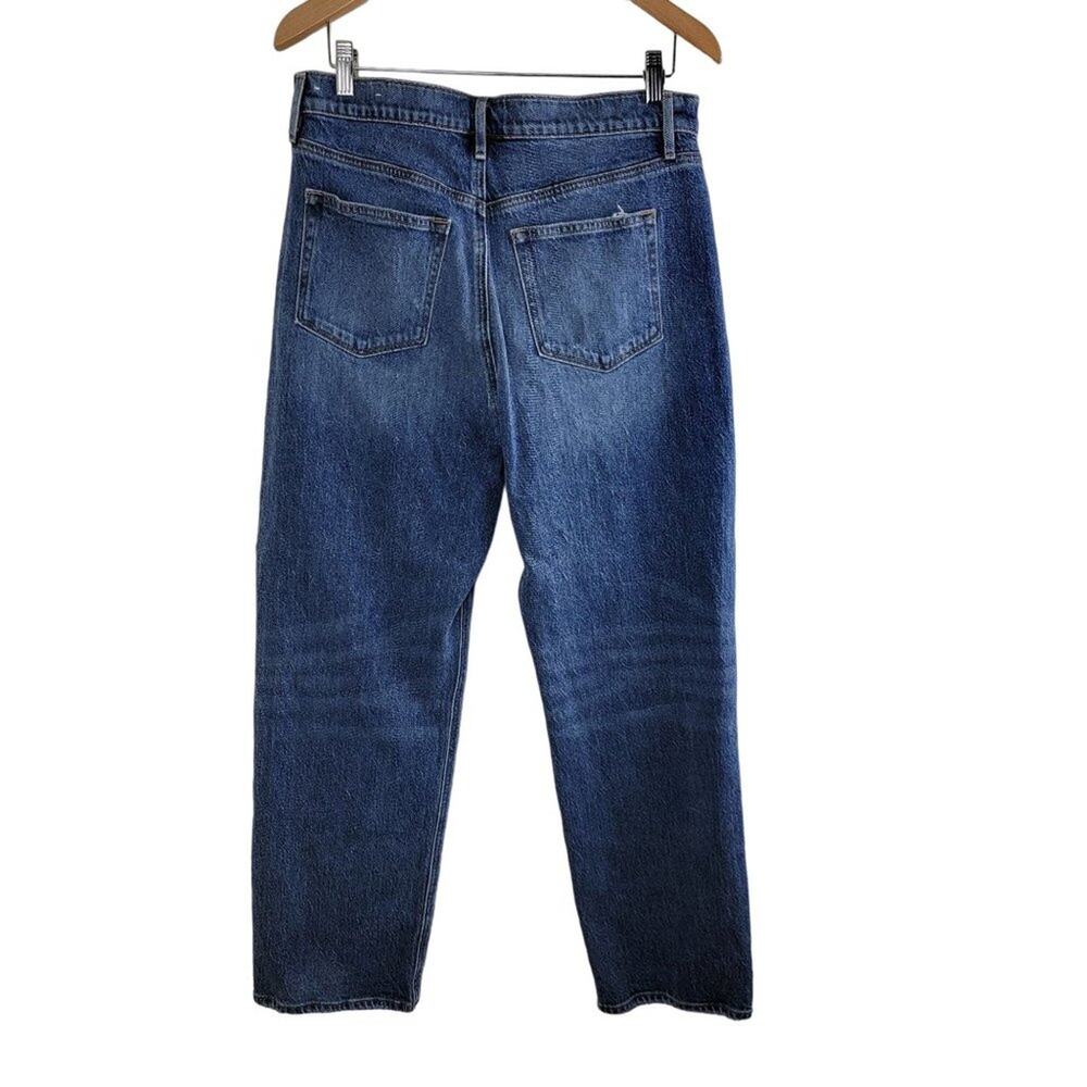 The Abercrombie & Fitch Ankle Straight Ultra Rise Jeans Womens size 31/12 Blue - Picture 2 of 8